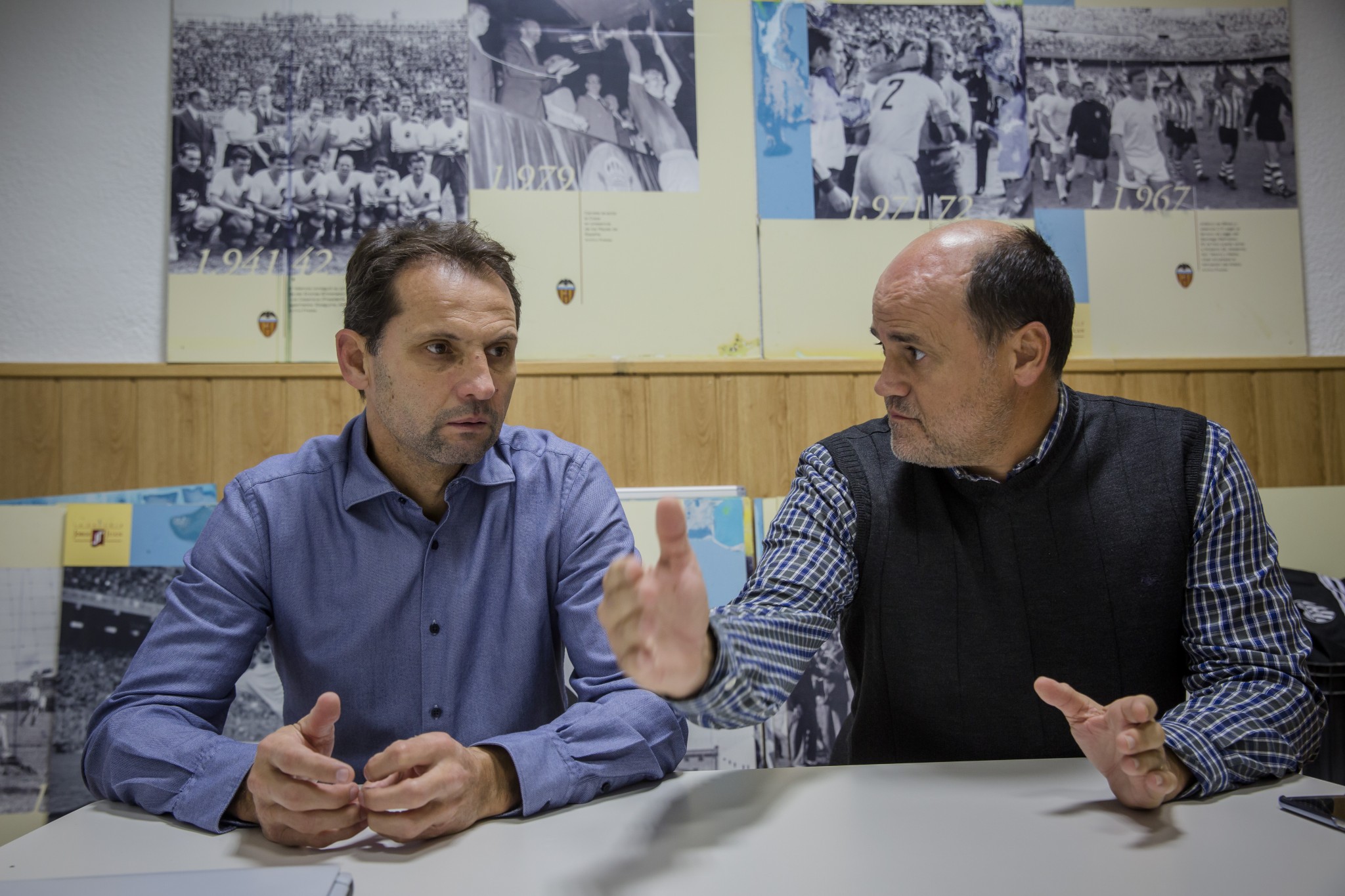ernando Giner i Fernando Gómez, ex-jugadors del València C.F.