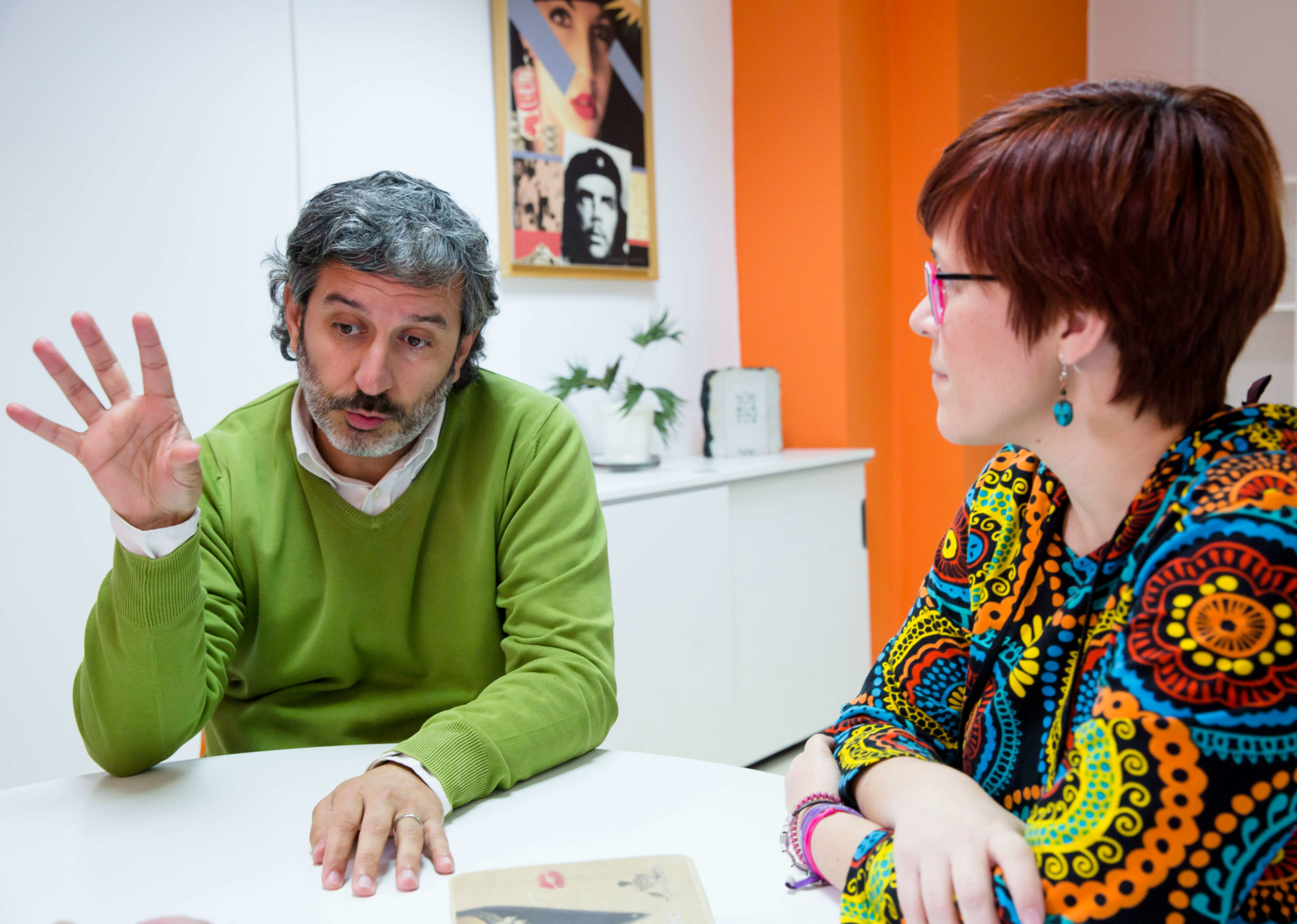 Àgueda Micó i Rafa Carbonell, coordinadora nacional i portaveu del Bloc respectivament / Miguel Lorenzo