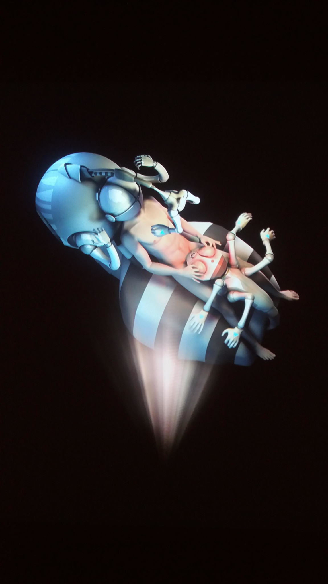 El Nooscaphe-X1 Cybersex Immersion Engine de l’artista Yann Mihn. Prototip d’una màquina d’immersió total en la realitat virtual per a l’estimulació amb joguines sexuals controlades per ordinador.