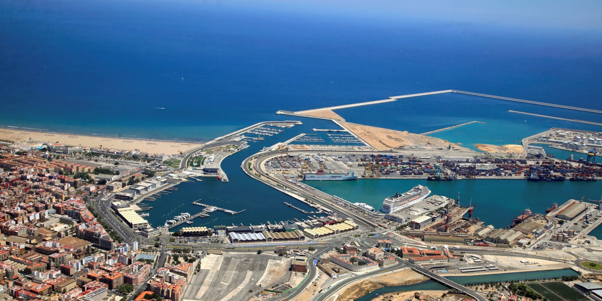 Vista aèria de la Marina de València