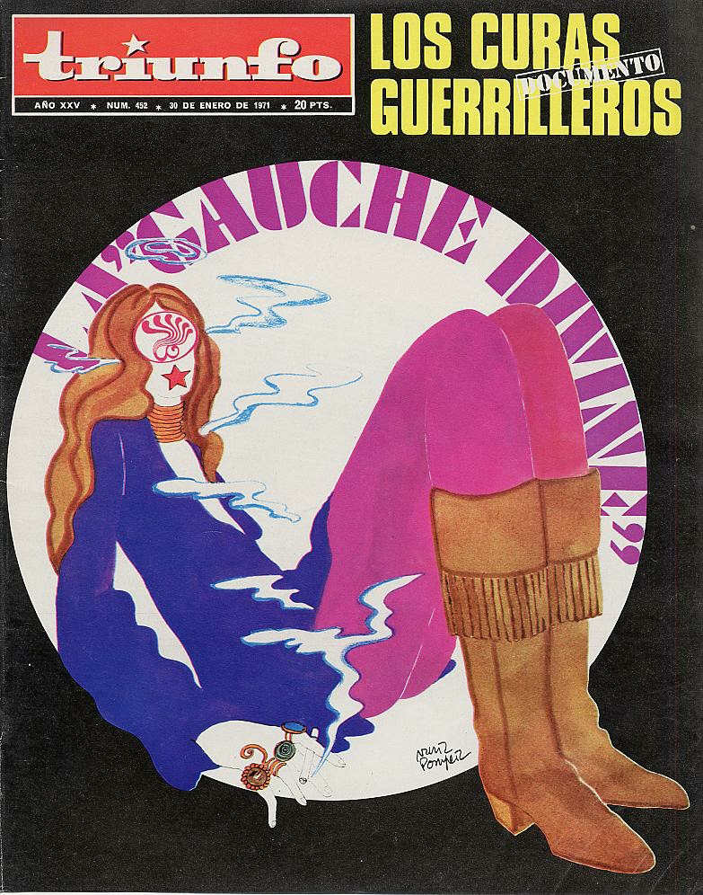 La revista Triunfo dedicà una portada a la gauche divine amb il·lustració de Núria Pompeia i, a l’interior, reportatge de Manuel Vázquez Montalbán. La fotografia de Leopoldo Pomés amb Teresa Gimpera i el logo de Boccaccio estampat pel cos ha esdevingut icònica.