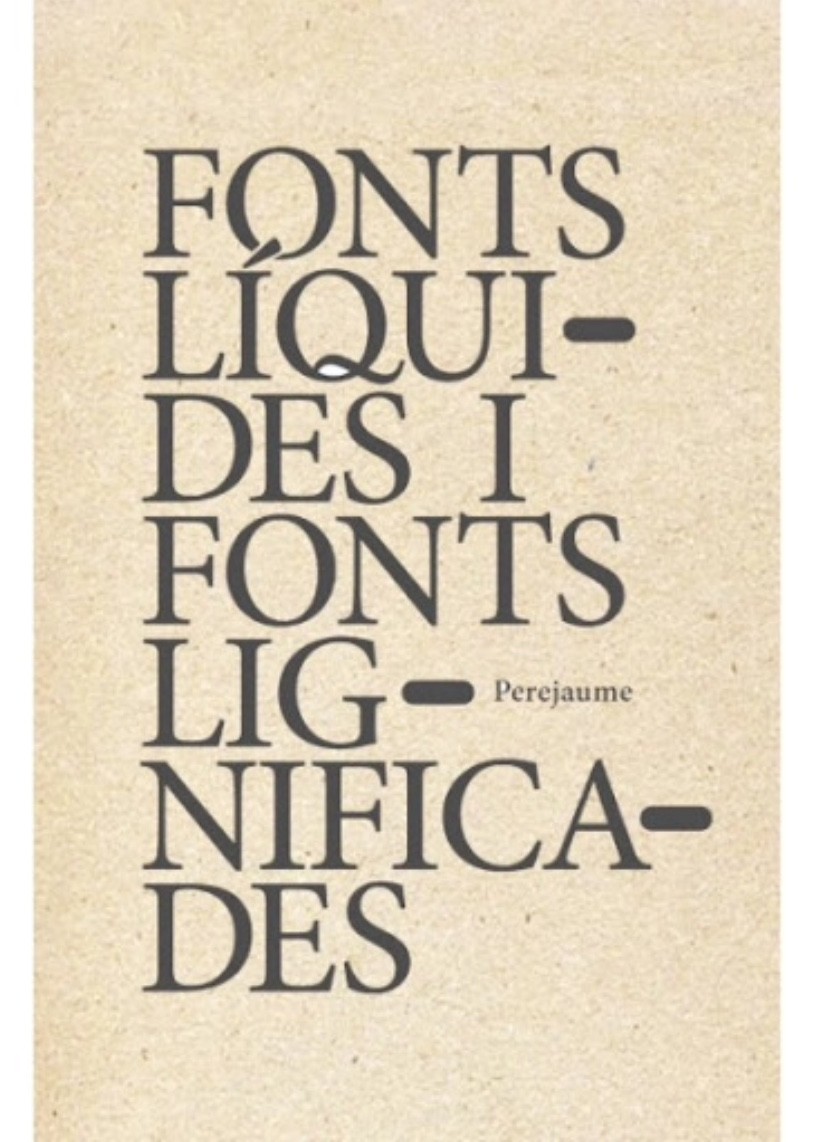 Coberta de Fonts líquides i fonts lignificades, Tushita Edicions, 2020.