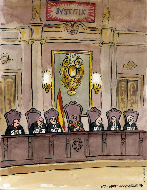 El cadàver de Franco presideix la sala segona del Suprem