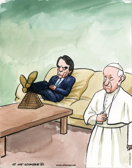 El papa Francesc amb Aznar