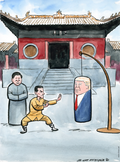 Xi Jinping i kung fu Sánchez
