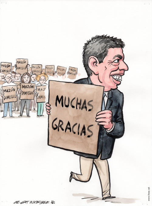 Carlos Mazón i la protesta del carrer