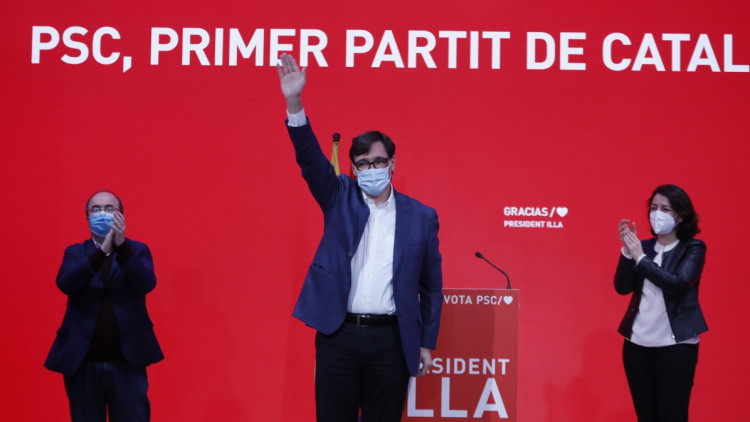 Salvador Illa celebra la victòria. ACN