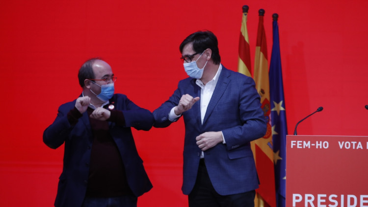 Salvador Illa i Miquel Iceta. ACN