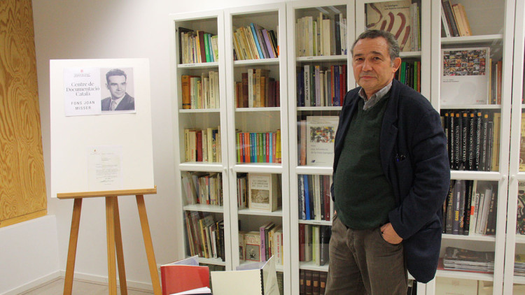 El periodista Francesc Misser ha donat el fons de llibres del seu pare, l'intel·lectual i activista antifranquista Joan Misser, a la Delegació de la Generalitat a Brussel·les (imatge del 2016). Agència Catalana de Notícies