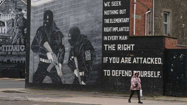 Un mural de suport als unionistes britànics a Belfast. Der Spiegel