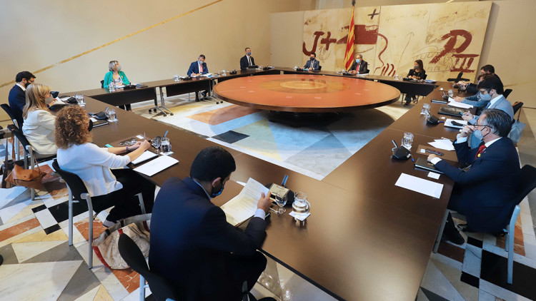 Pla general del Consell Executiu del Govern, presidit per Quim Torra, el 15 de setembre de 2020. Agència Catalana de Notícies