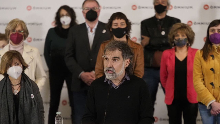 Jordi Cuixart a l'acte del Museu Marítim de Barcelona (21 de febrer de 2021). Òmnium Cultural