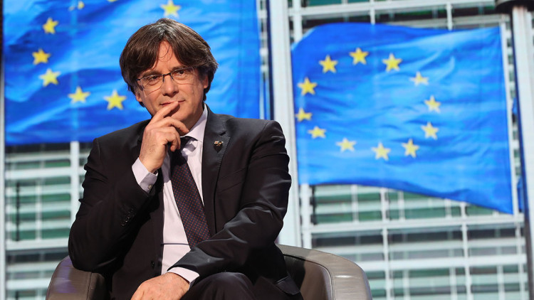 El president a l'exili i eurodiputat Carles Puigdemont. Europa Press