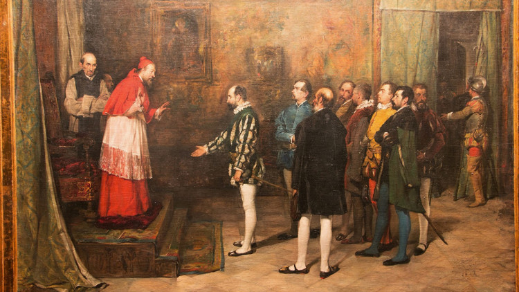 Els Agermanats davant del cardenal Adriano d’Utrech, de Josep Benlliure.