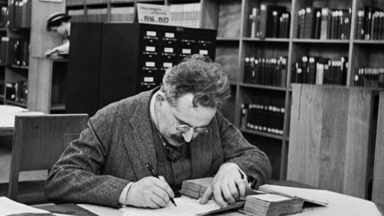 Walter Benjamin a la Biblioteca Nacional de Frankfurt, 1939