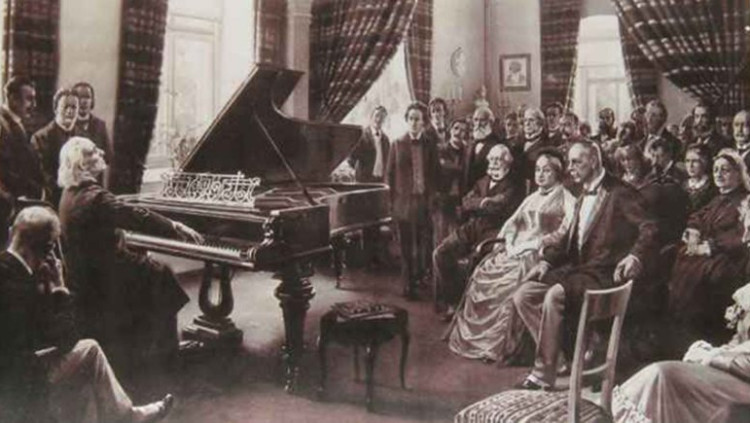 Franz Liszt en un dels seus concerts (autor anònim)