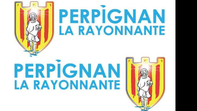 El nou escut de Perpinyà, en una imatge publicada aquest 30 de març del 2021. Agència Catalana de Notícies