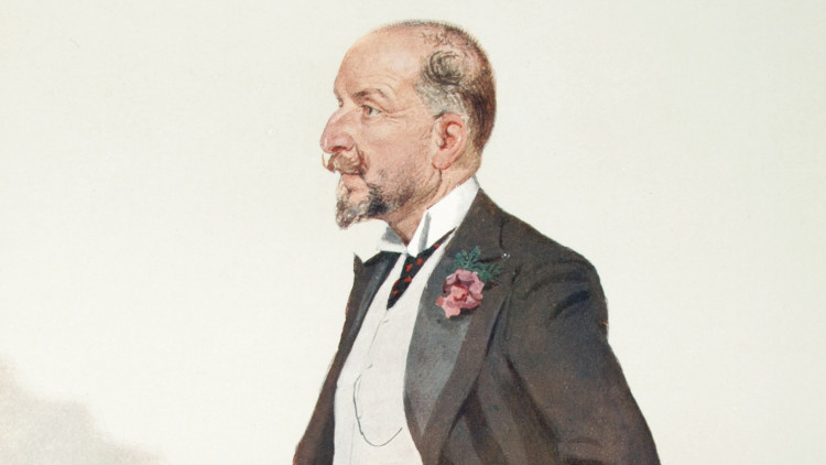 Caricatura del polític de Catània (Sicília) que possiblement va inspirar a Federico de Roberto el personatge de Consalvo Uzeda: Antonino Paternó Castello, marquès de San Giuliano, en una il·lustració de la revista Variety de la seva època d’ambaixador a Londres // Variety