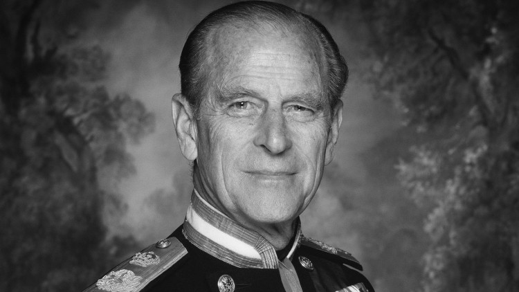 El Duc d'Edimburg, el príncep Felip, marit d'Elisabet II, en una imatge difosa pel Palau de Buckingham en motiu de la seva mort, el 9 d'abril del 2021. Agència Catalana de Notícies