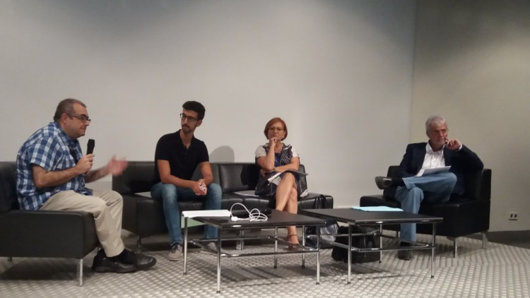 D'esquera a dreta: Rafael Company, Carles Villodres, Isabel Morant i Francesc Signes| Institució Alfons el Magnànim
