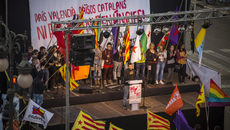 Acte de l'esquerra independentista durant el 25 d'abril del 2016/Miguel Lorenzo