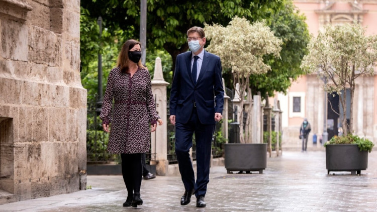 Francina Armengol, presidenta de les Illes Balears, i Ximo Puig, president valencià. Europa Press