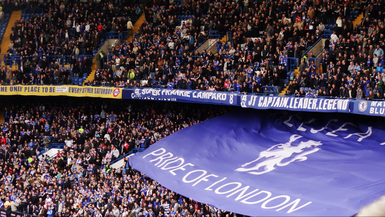 Imatge d'arxiu de l'estadi del Chelsea, Stamford Bridge, amb aficionats. Flickr