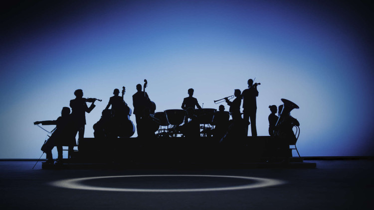 Fragment del conjunt audiovisual de “Symphony, un viatge virtual al cor de la música”.. CaixaForum Barcelona