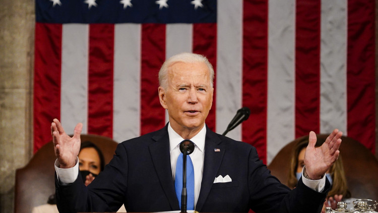 Joe Biden en el discurs dels seus 100 dies com a president. Europa Press