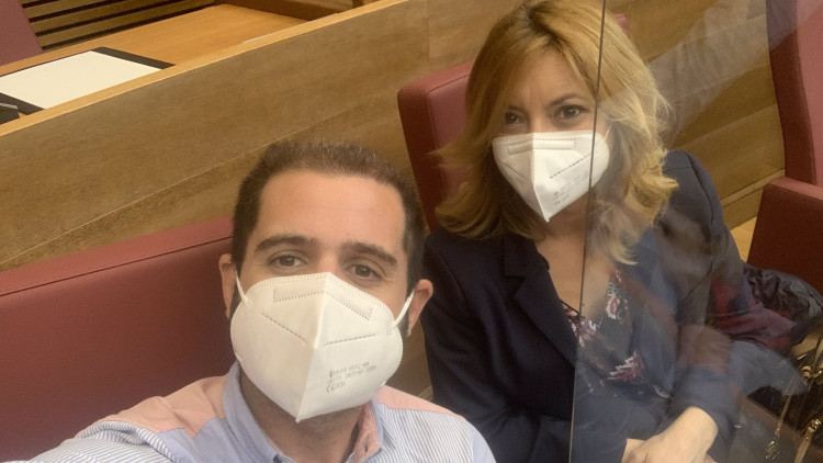 Jesús Salmerón i Cristina Gabarda, dos dels diputats del sector d'Argüeso que han abandonat Ciutadans