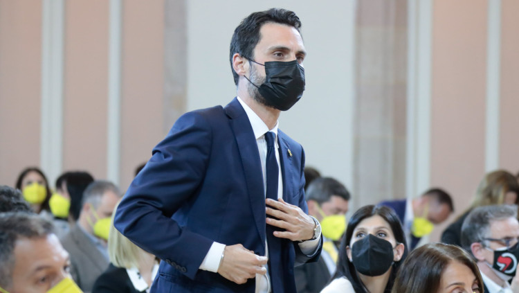 L'expresident del Parlament Roger Torrent al final del debat d'investidura de Pere Aragonès. Barcelona, 26 sde març del 2021. Agència Catalana de Notícies