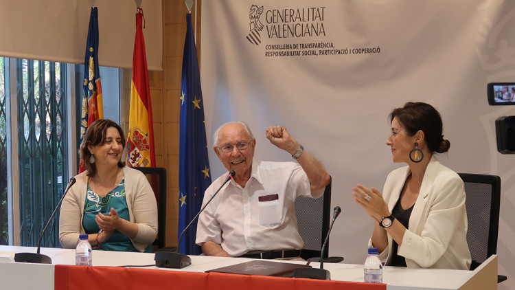 Josep Almudéver, homenatjat per la Generalitat Valenciana el 2019. Europa Press