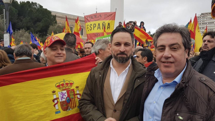 El líder de Vox, Santiago Abascal, i el referent valencià, José Maria Llanos| Vox