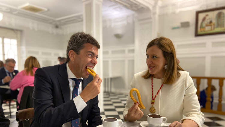 Carlos Mazón, president 'in pectore' del PPCV, amb Maria José Català, portaveu dels populars a València que es convertirà en secretària general dels conservadors valencians| @CarlosMazon40