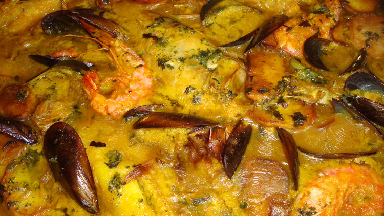 Sarsuela de peix i marisc. Viquipèdia