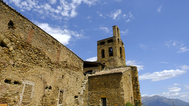Castell i col·legiata (Àger). Eliseu T. Climent