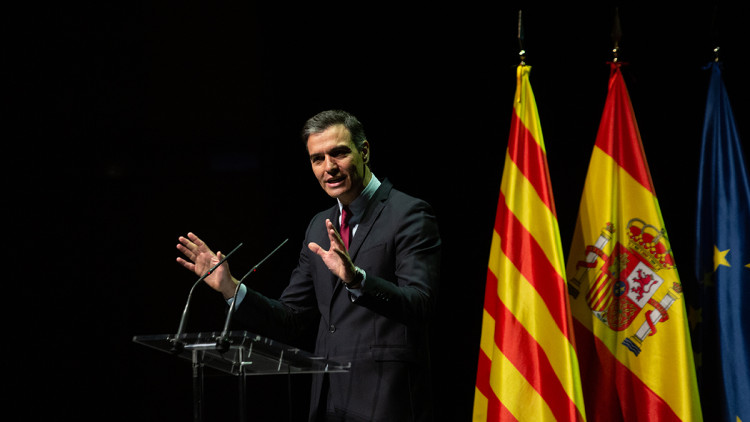 Pedro Sánchez a l'acte al Liceu de Barcelona. Europa Press