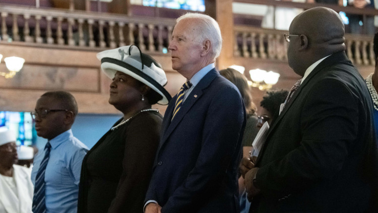 Joe Biden assisteix a un acte religiós. Europa Press
