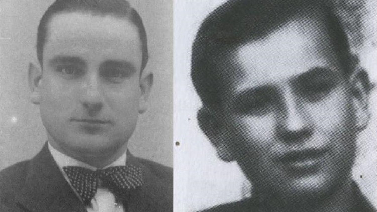 Pere Llull, jove batlle d'Algaida assassinat el 1936, i Miquel Palmer, jove manacorí també víctima del franquisme. Govern de les Illes Balears