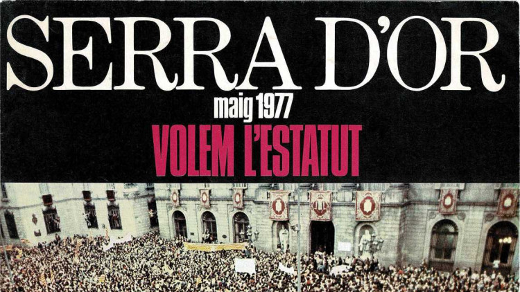 Coberta revista Serra d’Or. Volem l’Estatut. Maig de 1977