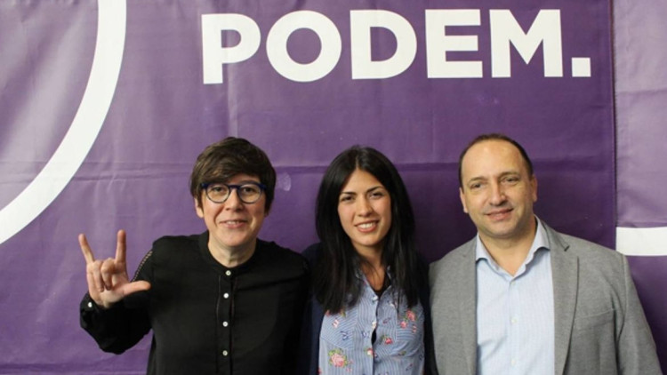 D’esquerra a dreta, Pilar Lima, Naiara Davó i Rubén Martínez Dalmau.