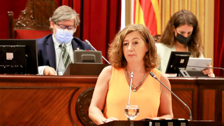 La presidenta de les Illes Balears, Francina Armengol, intervé al Parlament Balear. Parlament Balear