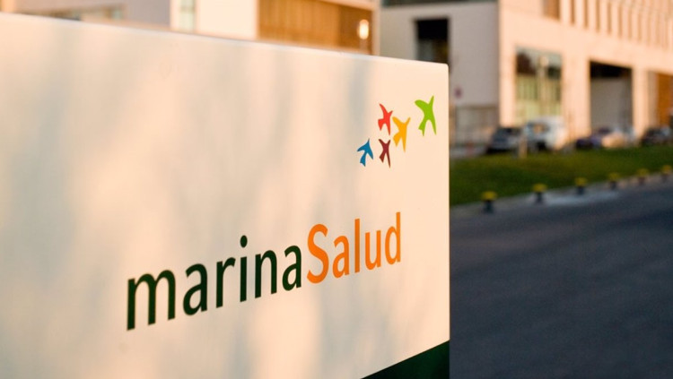 Cartell indicatiu de l'empresa concessionària Marina Salud| Europa Press