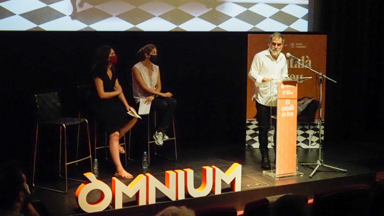 El president d'Òmnium Cultural, Jordi Cuixart, presenta la campanya 'El català és teu'. Òmnium Cultural