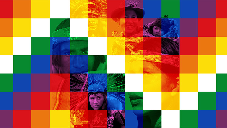 Els colors de la wiphala, la bandera dels pobles andins.. Antoni Payà