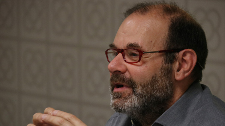 Òscar Escuder, president de la Plataforma per la Llengua, el 20 de juny del 2019. Agència Catalana de Notícies