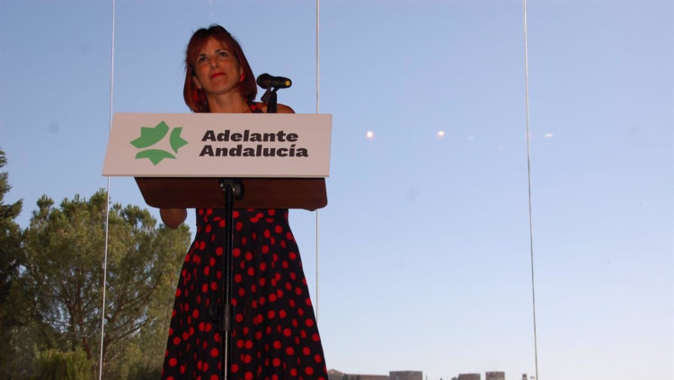 Teresa Rodríguez, líder d'Adelante Andalusia, en l'acte de refundació del projecte| Europa Press