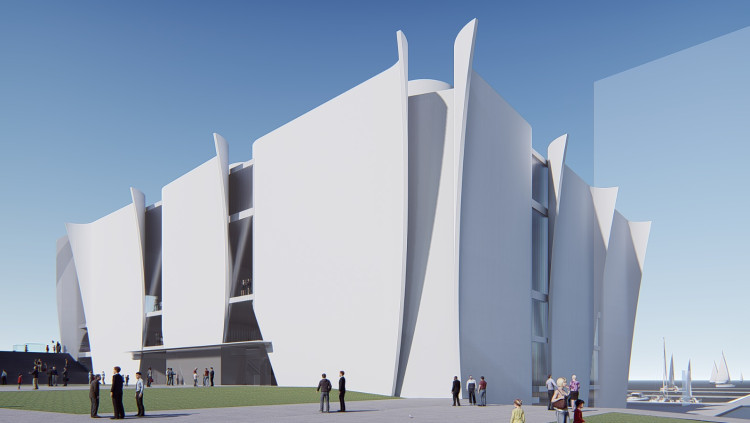 Projecció del projecte de l'Hermitage a Barcelona. Europa Press
