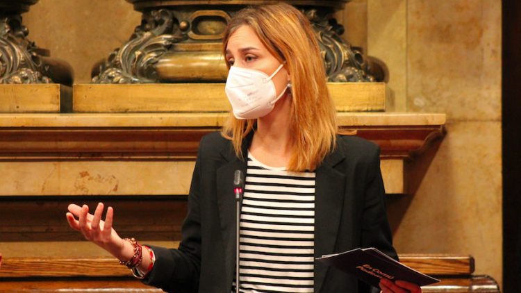 Jéssica Albiach, lider parlamentària de Catalunya en Comú-Podem. Parlament