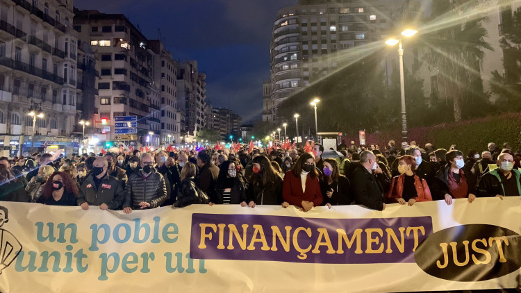 Capçalera de la manifestació a València| PSPV